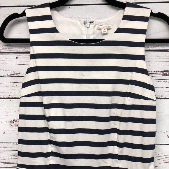 Gap Skater fit n flare navy white stripe dress - Picture 4 of 9